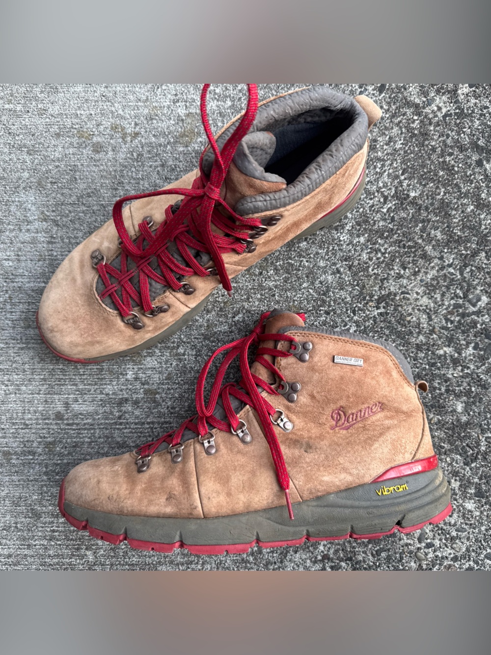 Danner Mountain 600 Men's 4.5" Leather WP Hiking Boots Brown Red Size 12